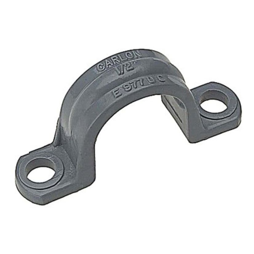 Carlon E977JC 2-Hole Non-Metallic Conduit Clamp, 2 in Conduit, PVC